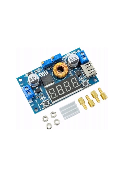 Xl4015 75w 5a Dc-dc Voltmetre Ekranlı 4digits Voltaj Düşürücü Modül
