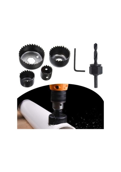 6 Parça Buat Açma Seti 38-54 Mm Profesyonel Delik Panç Testere Matkap Ucu Seti