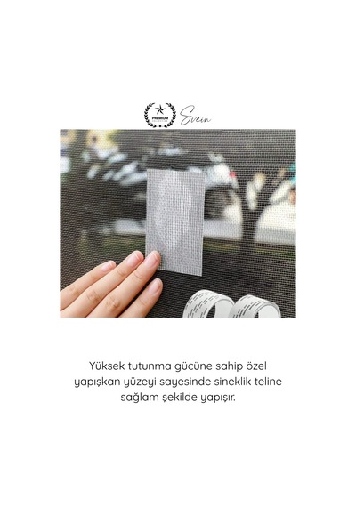Yamabandı Sineklik Tamir Bandı Yapışkanlı Fiber Tül Yama 50 Mm X 2 Metre Delik Onarım Bandı Pencere