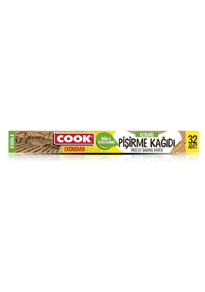 Cook Eko Doğal Kesilmiş Pişirme Kağıdı, 32 Yaprak Diğer