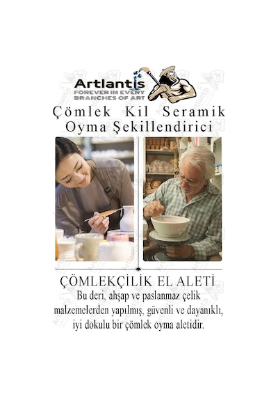 Çömlek Kil Seramik Polimer Oyma Şekillendirici Çift Taraflı Detay Kalemi 2 Adet Seramik Modelaj Oyma