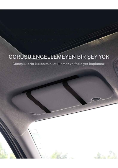 Monozone Şarjlı Led Araç Makyaj Aynası 3 Kademeli Işık Dokunmatik Hd Güneşlik Aynası Kadın Araç İçi Beyaz