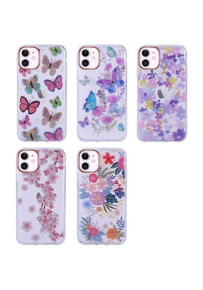 Apple Uyumlu iPhone 11 Uyumlu Desenli Simli Sert İnka Kılıf-no2 -