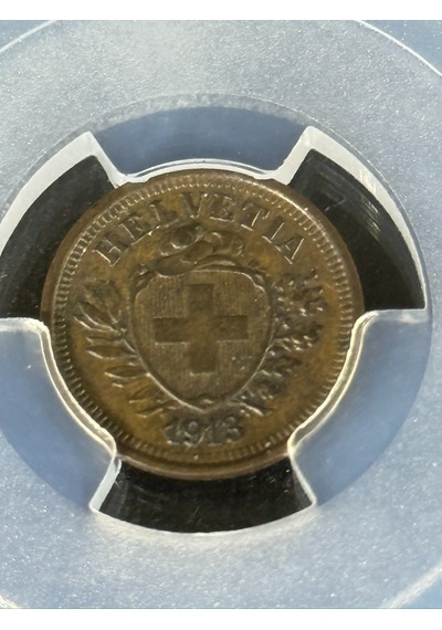 1913 İsviçre 1 Rap Pcgs Ms62bn Sertifikalı Nfc Çipli Özel Koleksiyon Parası
