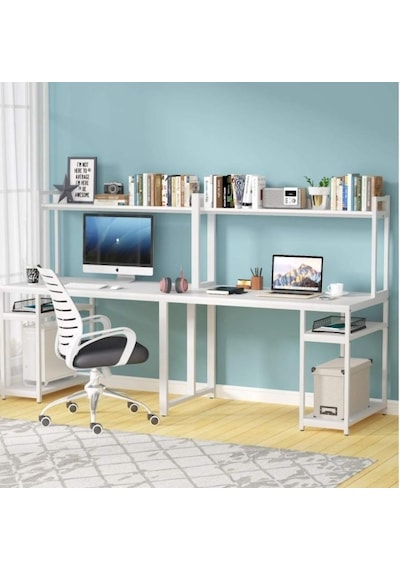 Zizuva Modern Tasarım İki Kişilik Ev Ve Ofis Çalışma Beyaz