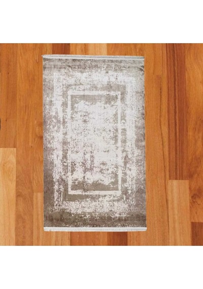 Çerçeve Tasarımlı 200 X 300 Yün Halı Gri