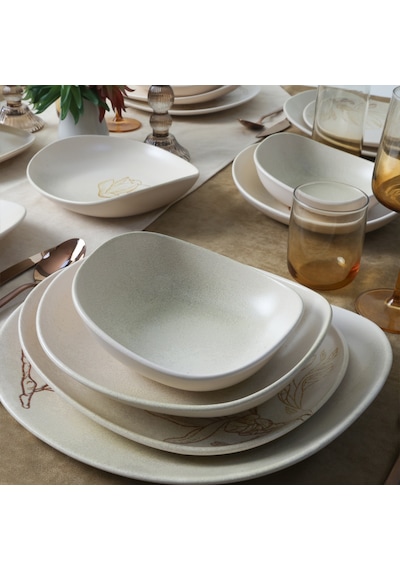 Vintage Bloom Isabella Yemek Takımı 24 Parça 6 Kişilik 22054-55-56-57 Krem