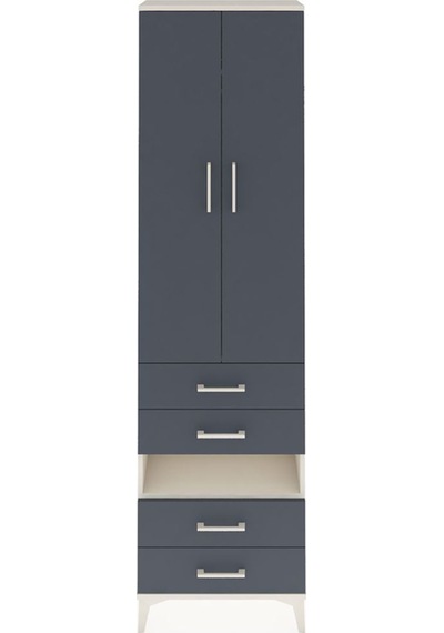 Arges Dolap 3 Raflı 4 Çekmeceli Tek Askılı 60x30x221 Aytaşı-antrasit Aytası Arges Dolap 3 Raflı 4 Çekmeceli Tek Askılı 60x30x221 Aytaşı-antrasit Aytası