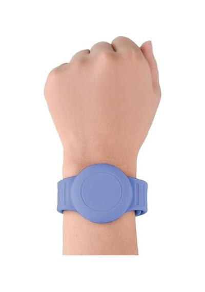 Tagsafe Çocuk Bileklik Silikon Airtag Uyumlu Kılıf Saat Hafif Su Geçirmez Mavi