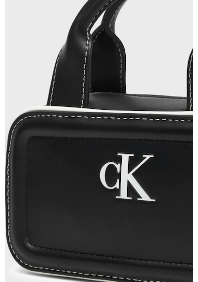 Calvin Klein Logolu Sabit Saplı Çanta Lv04f1257gub1 Bayan Çanta Lv04f1257g Ub1 Siyah