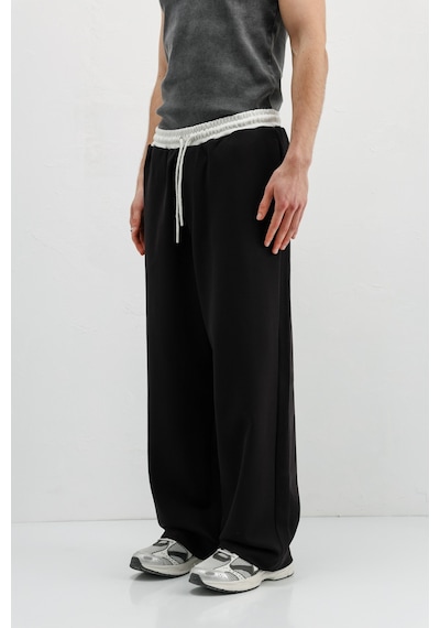 Vamos Baggy Fit Eşofman Alt V80-41 Siyah