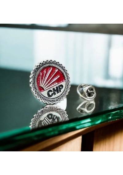 Chp Yaka Rozeti 925 Ayar Gümüş