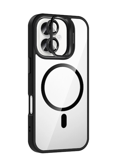 Joko Apple İphone 16 Plus Remim Lensli Magsafe Standlı Kapak - Siyah 0.2M-Çok Renkli
