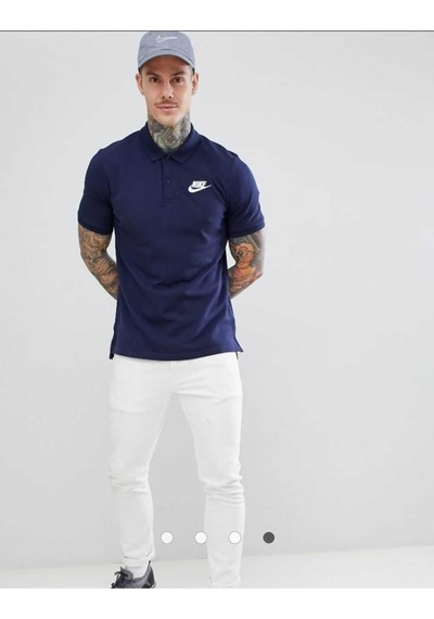 Nike Sportswear Polo Cotton Tee Navy Polo Yaka Tişört Lacivert Lacivert