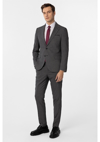 Süvari Siyah Slim Fit Desenli Mono Yaka 6 Drop Klasik Takım Elbise Siyah Süvari Siyah Slim Fit Desenli Mono Yaka 6 Drop Klasik Takım Elbise Siyah