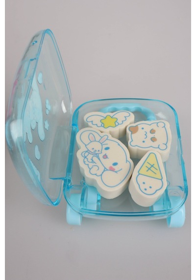 X Dekomus Lisanslı Cinnamoroll Çekçekli Bavul 4'lü Silgi Tek Adet Altın
