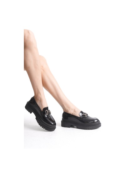 Nonte Kadın Rugan Loafer A005-k1001 Siyah