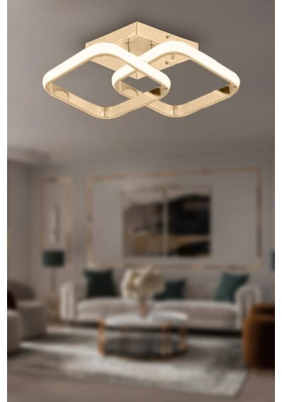 Eray Aydınlatma 9253 Ledli Gold Plofonyer Avize Sarı