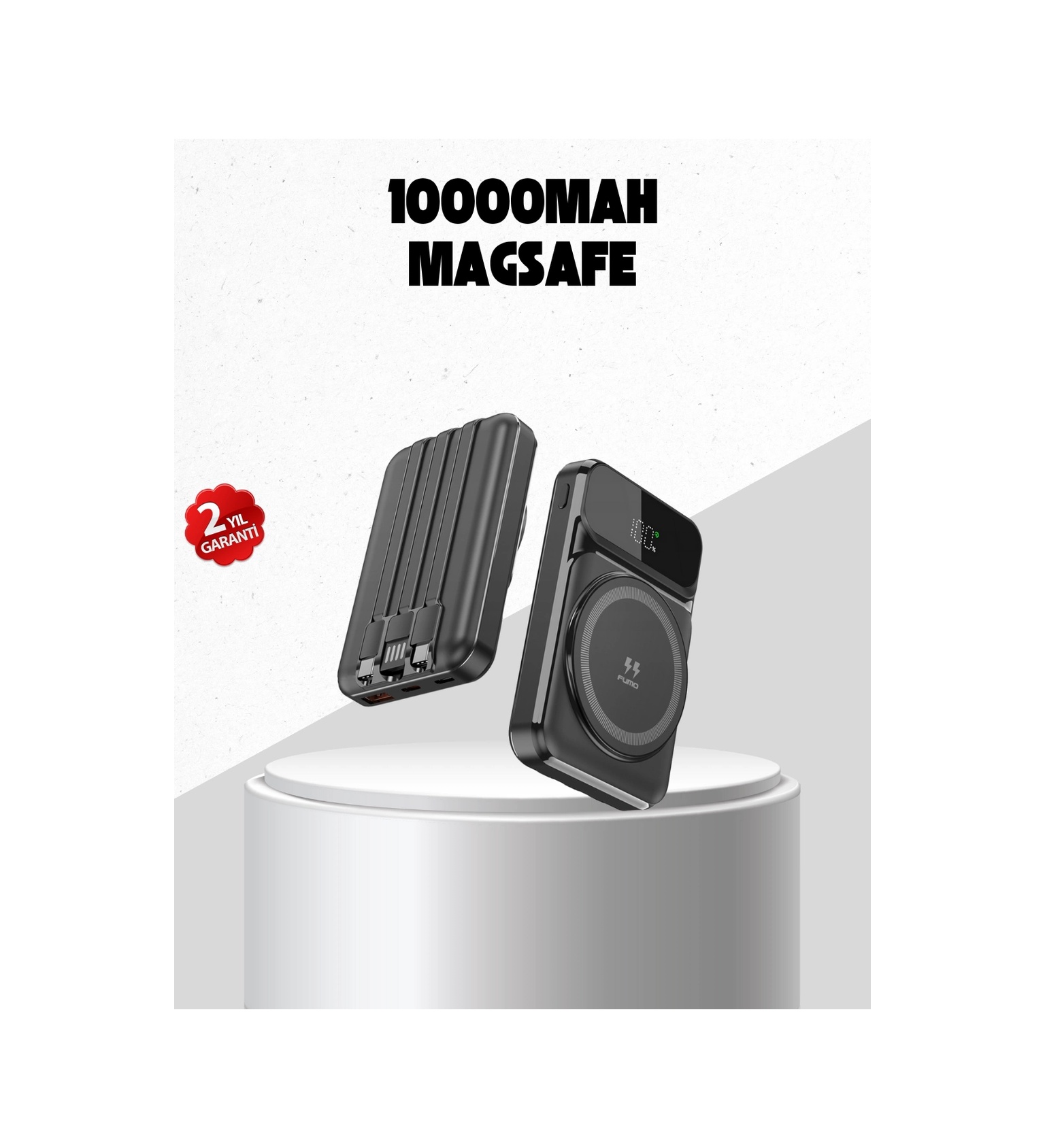 Mey İthalat 15w Kablosuz Şarj Özellikli 10000 Mah Powerbank Type-c Hızlı Şarj Diğer
