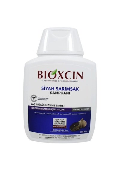 Bioxcin Saç Dökülmesine Karşı Siyah Sarımsak Şampuanı 300 ML