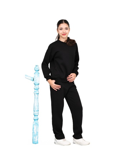 Erdem Kıds Unisex Kız-erkek Çocuk 3 İplik Şardonlu Pamuklu Basic Bisiklet Yaka Okul Eşofman Takımı Siyah Siyah Erdem Kıds Unisex Kız-erkek Çocuk 3 İplik Şardonlu Pamuklu Basic Bisiklet Yaka Okul Eşofman Takımı Siyah Siyah