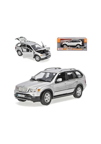 Motor Max 1:24 Bmw X5 Diecast Model Araba - Metal Koleksiyonluk Araç - Gümüş Gri