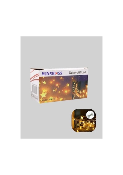 Yıldız Led Işık 5 Metre Dekoratif Aydınlatma Günışığı Sarı 61302866