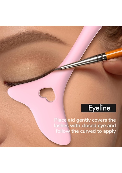 Tr Eyeliner Şablonları Kanat Uçları, Silikon Eyeliner Yardımcısı, Marscara Çizim Yardımcısı, Ruj Takma Yardı Genel