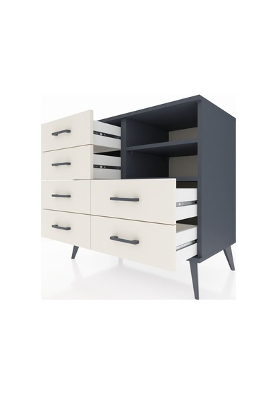 Hyperion Şifonyer 2 Raflı 6 Çekmeceli 88x44x80 Antrasit-antrasit/aytaşı Antrasit/aytaşı Hyperion Şifonyer 2 Raflı 6 Çekmeceli 88x44x80 Antrasit-antrasit/aytaşı Antrasit/aytaşı