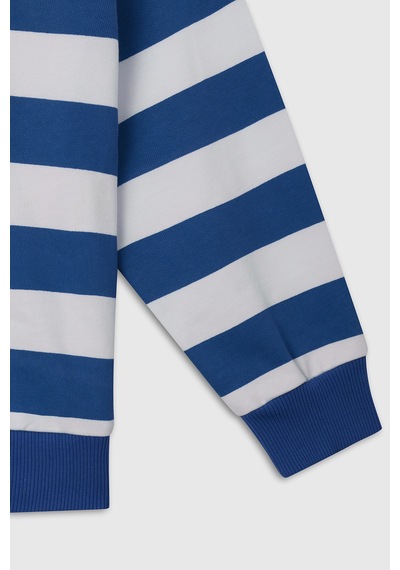 United Colors Of Benetton Erkek Çocuk Sweat Bntb23297 Mavi Çizgili Mavi Çizgili