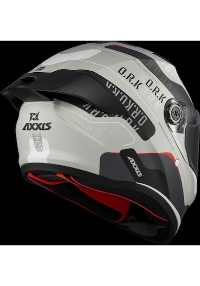 Axxis Fenix Ork Motosiklet Kaskı Beyaz - Gri