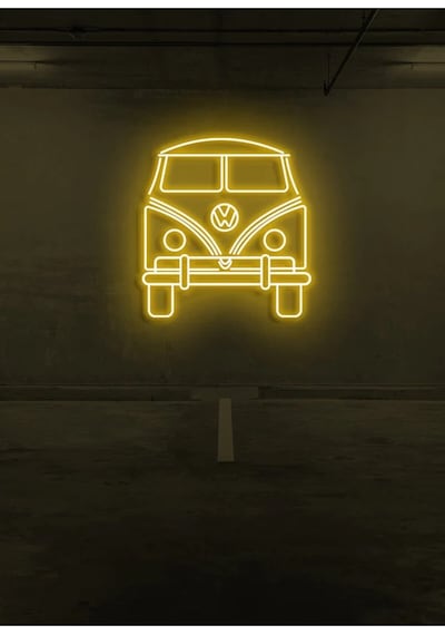 Minibüs Figürlü Neon Tabela Sarı