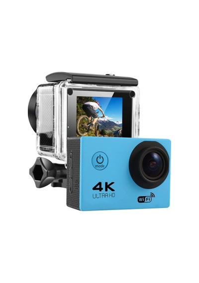 4k Wifi Aksiyon Kamera Ultra Hd 30fps Su Geçirmez Kılıf App Goplus Campro Sports Action Camera Mavi