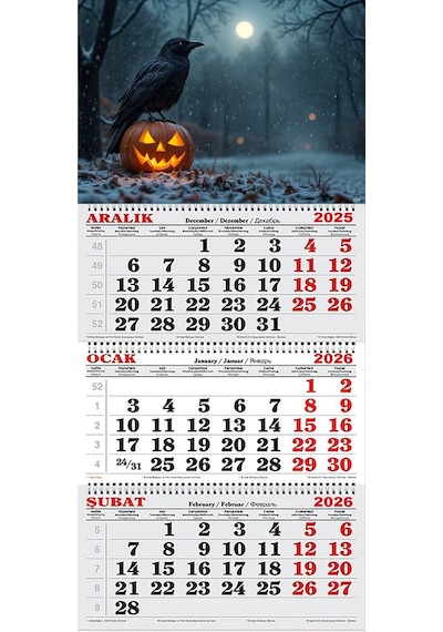 2026 Yılı Gemici Takvimi- Halloween