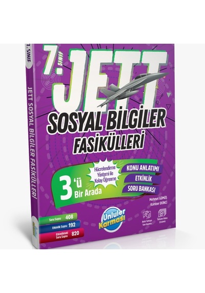 Ünlüler Yayınları 7. Sınıf Sosyal Bilgiler Jett Soru Fasikülleri
