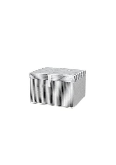 3'lü Set Kapaklı Çok Amaçlı Hurç Saklama Kutusu Organizer Mini 40 X 30 X 26 Cm Gri Gri