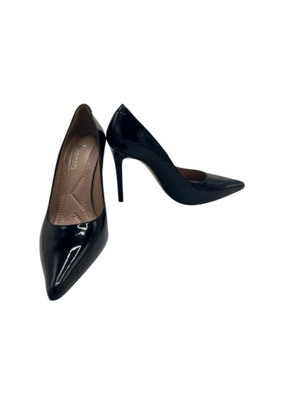 Kemal Tanca 871 9261 Kadın Topuklu Stiletto Siyah Rugan