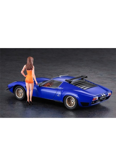 Hasegawa 20472 1/24 Ölçek, Lamborghini Jota Svr W/ıtalian Girl's Figure, Limited Edition Otomobil Plastik Model Kiti