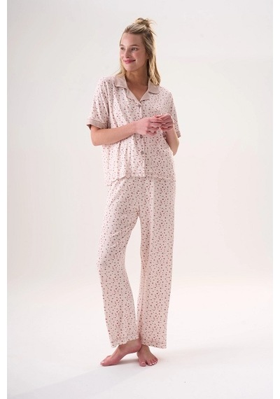 Etoile 26507 Yarım Kol Pijama Takım PEMBE