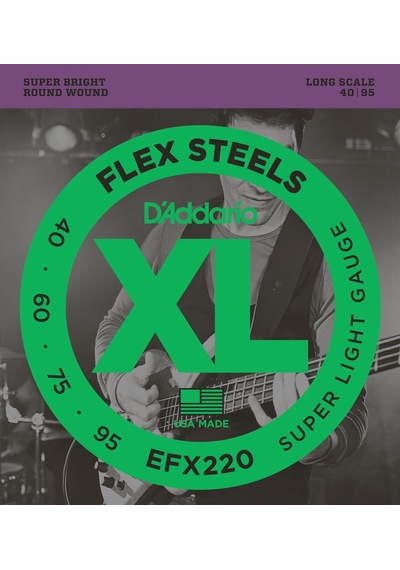 D'addario Efx220 Flexsteels Bas Gitar Tel Seti - 40-95 Super Ligh