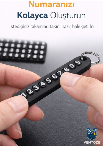 2 Adet Numaratörlü Anahtarlık Çanta Ve Evcil Hayvan İçin Çok Amaçlı İletişim Anahtarlığı