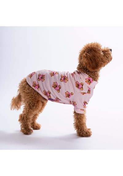 Pinky Bear Ayıcık Desenli Kedi Köpek Sweati - Kedi Köpek Kıyafeti-kedi Köpek Sweati