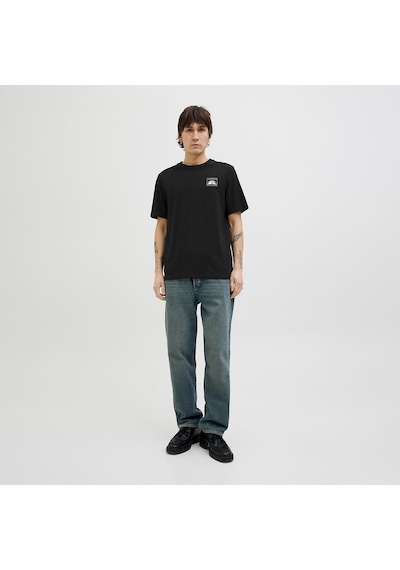 Jack & Jones Jack&jones One Color Summer Erkek Siyah Yuvarlak Yaka Tişört Siyah