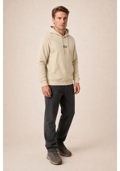 Redline Thenk Yeni Sezon Erkek Regular Fit Kapüşonlu Sweatshirt Bej