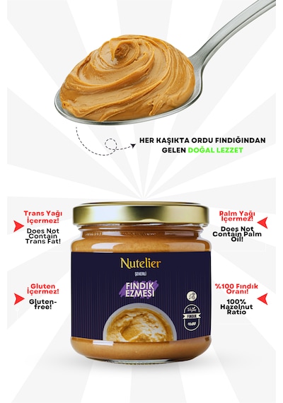 Nutelier Şekerli Fındık Ezmesi 200 G