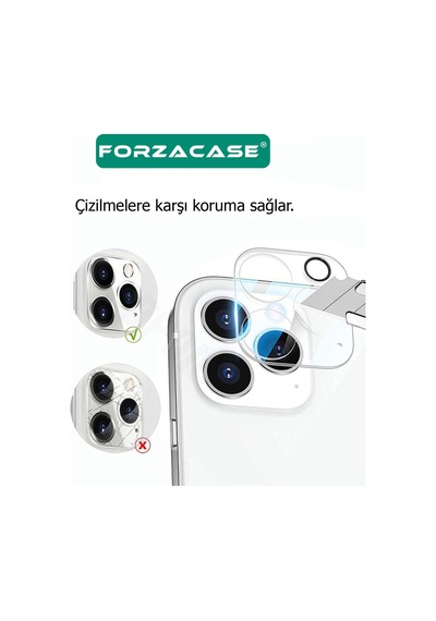 Forzacase Apple Uyumlu iPhone 16 Plus İle Kamera Lens Koruyucu Cam Filmi - Fc378 Renksiz