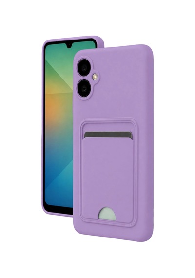 Samsung Galaxy A07 4g Kelvin Kartvizitli Silikon - Lila Çok Renkli