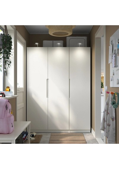 Ikea Beyaz Sağlam Kapaklı Gardırop Beyaz-kırık Beyaz