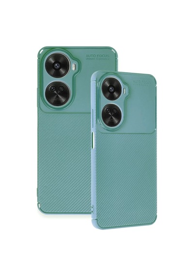 Newface Huawei Nova 12 Se Kılıf Auto Focus Karbon Kapak - Koyu Yeşil Resimdeki