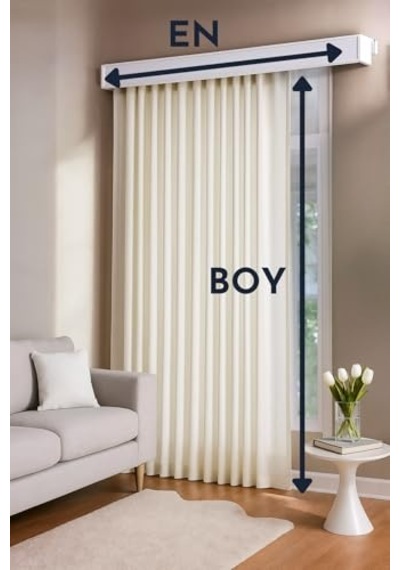 Fabric Design Saten Ekru Güneşlik Yüksek Kaliteli 200 X 250 Diğer